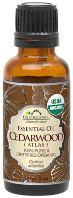 US Organic 100% Pure Cedarwood Essential Oil (Atlas) - USDA Certified Organic, Steam Distilled (More Size Variations Available) (30 ml / 1 fl oz)