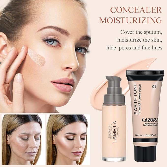 LAZORA Makeup Kit for Women Full Kit Makeup Set Multipurpose Bundle Holiday Gift Box Essential Starter Bundle Include Full Makeup Kit for Girl (Box2)