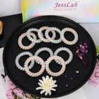 JessLab Spiral Hair Ties for Women, 10-Pack Traceless No-Damage Ponytail Holders, Coils Hair Bands for Girls, Assorted Colors