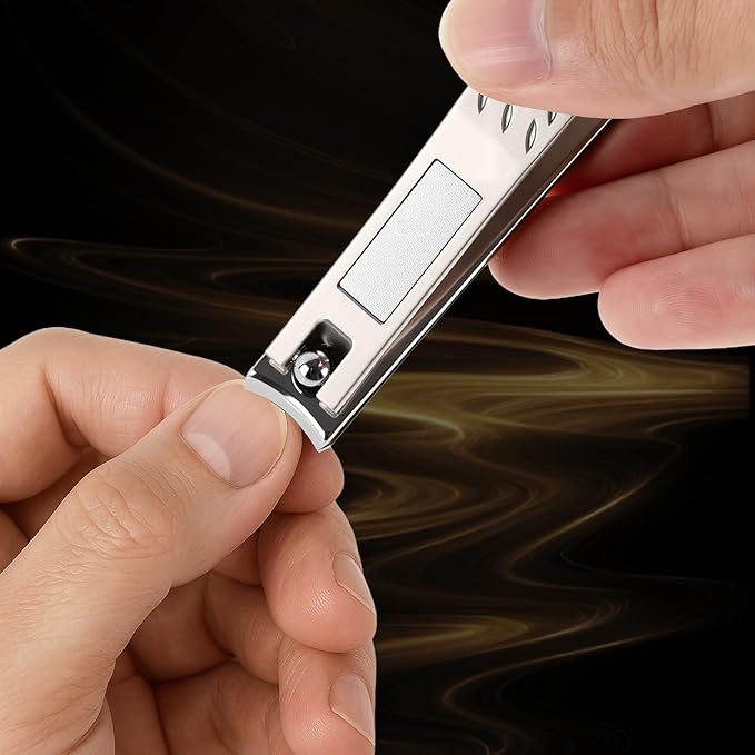 2 Pack Nail Clippers Set - Stainless Steel Fingernail & Toenail Clippers, Sharp Nail Trimmers for Men Women Adult