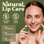 Earth's Daughter SPF Lip Balm Eucalyptus Mint Stocking Stuffers 4-Pack - Lip Sunscreen, SPF 15, Organic Ingredients, Beeswax, Coconut Oil, Vitamin E - Hypoallergenic, Gluten Free