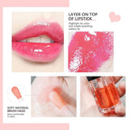 2 Set Lip Oil Hydrating Tinted Lip Balm, Plump Lip Gloss Lip Care Transparent Toot Lip Oil Tinted, Fresh Texture & Non-sticky, Nourishing Repairing Lightening Lip Lines Lip Care Products (Rosewood / Cherry)