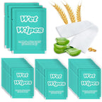 200 PCS Wet Wipes Individually Wrapped, Disposable Wet Wipes Bulk, Travel Size Wipe with Vitamin E & Aloe, Skin Cleansing Wipe for Hands Butt Restaurant Barbecue Daily Use, 7.1 x 7.87 inch
