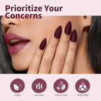 CANNI 6Pcs 9ml Hema-Free Red Gel Nail Polish Set- Dark Red Burgundy Glitter Gel Polish Kit DIY at Home Salon Christmas New Year's Gifts for Girls