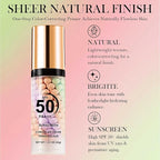 3 In 1 Primer for Face Before Makeup, Sunscreen Isolation Cream, SPF 50, One Step Color Corrector Face Primer, Moisturizing, Waterproof and Oil Control Makeup Primer