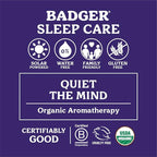 Badger Sleep Balm, Organic Essential Oil Aromatherapy Natural Sleep Balm for Adults & Kids, Relaxing & Calming Lavender & Bergamot Natural Sleep Support, .75 oz Tin, 2-Pack