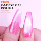 Clara Colors Magnetic Nail Polish, 12 Colors Pink Red Purple Brown Holographic Cat Eye Gel Nail Polish Set with Magnets Black White Base Top Coat Gel Soak Off Led Nail Art Manicure Salon DIY Gifts