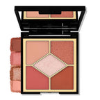 Boobeen 5-Color Eyeshadow Palette, Brown Neutral Tones with Matte Shimmer Glitter Finishes, Long-Lasting Everyday Makeup Palette，Blendable & Pigmented,Travel-Friendly