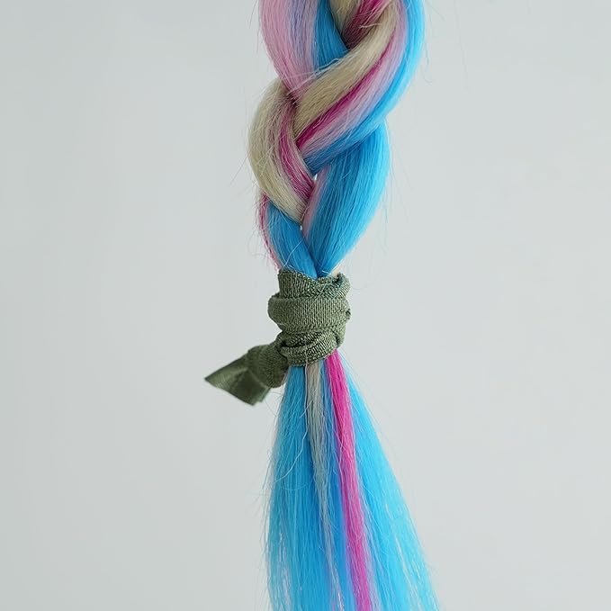 MEEDEE 100 Pack Moss Green Color Hair Ties For Women No Crease Soft Elastic Ribbon No Damage Moss Green Hair Ties Knotted Ouchless Hair Ribbon Yoga Hair Ribbons Elastic Bracelets