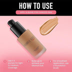 Frankie Rose Cosmetics Matte Perfection Foundation Makeup – Long-Lasting, Hydrating Foundation for Semi-Matte Finish - Full Coverage for All Skin Types - (Oatmeal Blend) 1.0 US fl oz / 30 ml