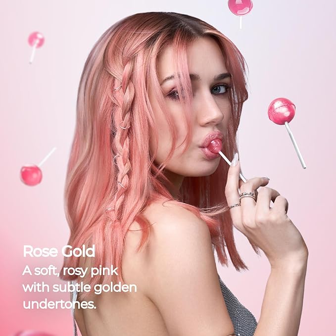 XMONDO Hair 5-Minute Top Coat – Rose Gold Color-Depositing Conditioner with Bond Booster, Hyaluronic Acid & Plant Protein, Pastel Hair Color, 6 fl oz