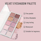 Erinde 10 Color Eyeshadow Palette Makeup - Matte Shimmer Glitter Eye Shadow, Ultra-Blendable, High Pigmented, Naturing-Looking, Neutral Nude Eyeshadow Palette with Professional Brush, Summer Dreamland