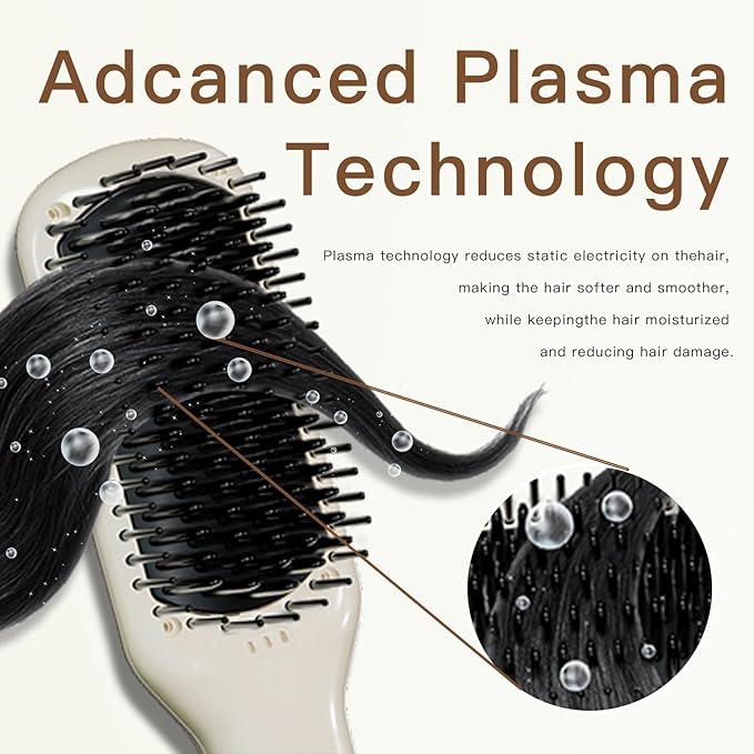 MEGAWISE Hair Straightener Brush Series (Pearl White)