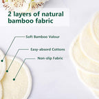 20 Packs Organic Reusable Makeup Remover Pads, Washable Bamboo Cotton Rounds for All Skin Types with Cotton Laundry Bag