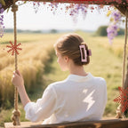 TOCESS Big Hair Claw Clips for Women - Neutral Large Claw Clip for Thin Thick Curly Hair 90's Strong Hold 4.33 Inch Nonslip Matte Jumbo Hair Clips (8 Pcs)