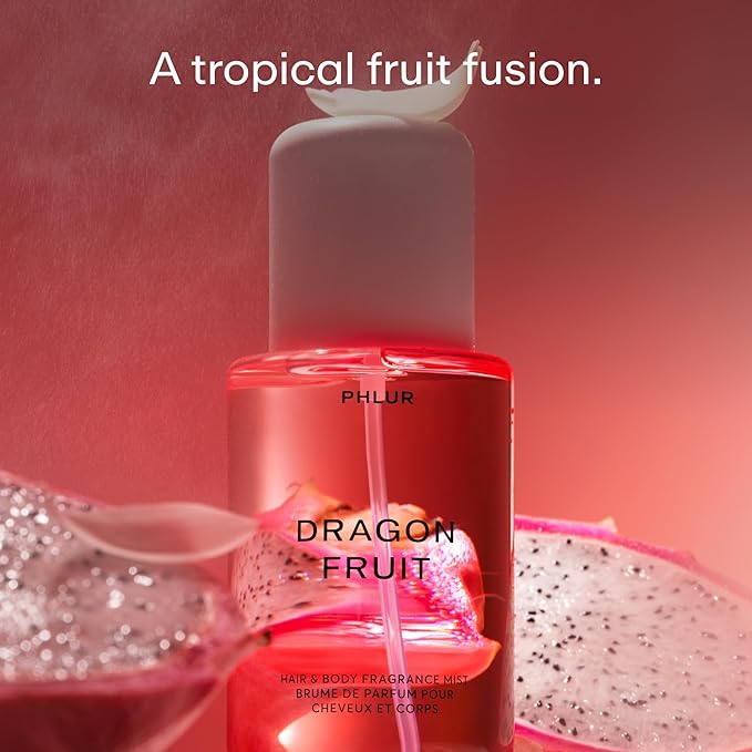 PHLUR Dragon Fruit Body Mist - Hair & Body Fragrance Mist - Dragon Fruit, Peony, Sandalwood & Vanilla Body Spray (8 Fl Oz)