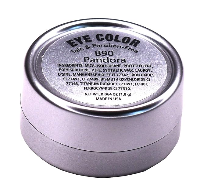 Pandora Purple Plum Dark Shimmering Eggplant Pressed Powder Single Vegan Eyeshadow; Talc, Paraben & Cruelty Free