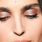 MAKE Beauty Multi-Chromatic Eye Shadow. Metal Reflecting Luminous Foil Finish Creamy, Buildable, Dimensional Long-wear, Crease-proof Powder Eyeshadow, Multichrome Shade - Quartz, Taupe