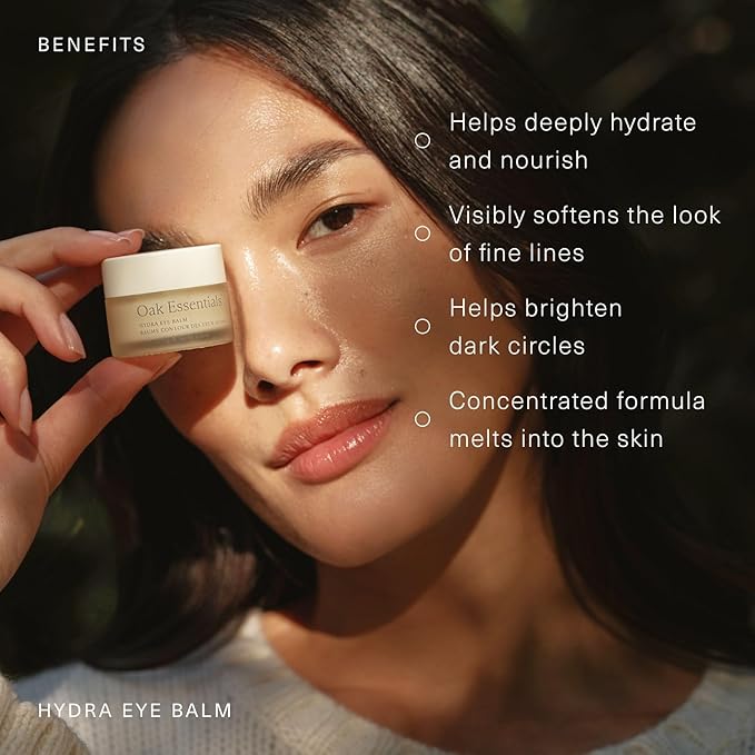 Oak Essentials Hydra Eye Balm | Clean, Antioxidant-Rich Eye Balm That Visibly Hydrates and Illuminates, 10g