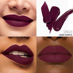 Dark Purple Lipstick Matte for Women, Color Stay Long Lasting Lipstick Smudgeproof Liquid Lipsticks, Cruelty Free Lip Color, DM20 Dark Purple