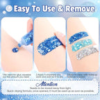 AROIC 14 Pcs Body Glitter - 7 Colors Mermaid Fairy Sparkle Makeup, Face & Hair Glitter Gel for Women Match with Mermaid Costume, Concerts Rave Accessories, Face Paint, Cosplay, Festival Birthday Party