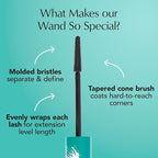 Thrive Causemetics Liquid Lash Extensions Mascara 3 Pack, Tubing Thrive Mascara Lengthening, Makeup Gift Set for Women, Volumizing & Curling, Smudge Proof, Vegan & Cruelty Free, Crystal (Brown Black)