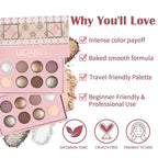 UCANBE 8 Color Matte Sparkling Shimmer Baked Eyeshadow Palette – Highly Pigmented, Smooth & Blendable Formula with Neutral & Earthy Tones for Everyday & Dramatic Eye Makeup Pallet