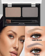 Eye Brow Powder for Women,2 Color Waterproof Eyebrow Powder Tinting Palette Light Brown Taupe Long-Lasting,Brow Fill&Sculpt Natural Eyebrow Contour Eyeshadow Mother’s Gift with Brow Brush&Razor-01