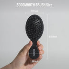 SOOOMOOTH Detangler | Mini Hair Brush | Natural Boar Bristles | For Thick, Thin, Curly, Straight, Wet or Dry Hair | Gentle Scalp Massage | Compact & Portable | For Men, Women & Kids | Travel Size