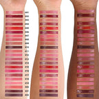 evpct Cranberry Red Shiny Longwear No-Budge Liquid Lip Color Lipstick Makeup, Highly Pigmented Color Instant Shine, Waterproof Long Lasting Lipstick for Women, Lip Stain Gloss Lip Liner Brush, 04#