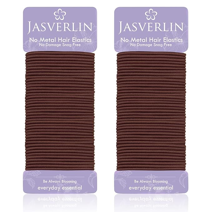Small Hair Ties, Elastics Damage-free No Pull Ponytail Holders Braided Styling Bands for Women Girls Thin Fine to Medium Hairtie Accessories 2mm 80 Pieces (Auburn)