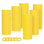 LuSeren 120 Pcs Yellow Hair Ties for Women, No Damage Soft Seamless Nylon Hair Elastics for Thick Hair, Ponytail Holders, Solid Yellow Hair Accessories