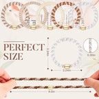 Hair Ties No Damage - 10PCS Ponytail Holders - Elastic Hair Ties for Thick Hair - Braided Hair Bands for Women Girls's Hair - Milk apricot color