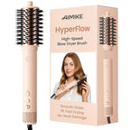 AIMIKE HyperFlow High Speed Blow Dryer Brush, One-Step Hair Dryer & Styler Volumizer, Detachable Hot Air Round Brush for Smooth Blowout, 3X Fast Drying & No Heat Damage, Travel Friendly, 3.3'' Overall
