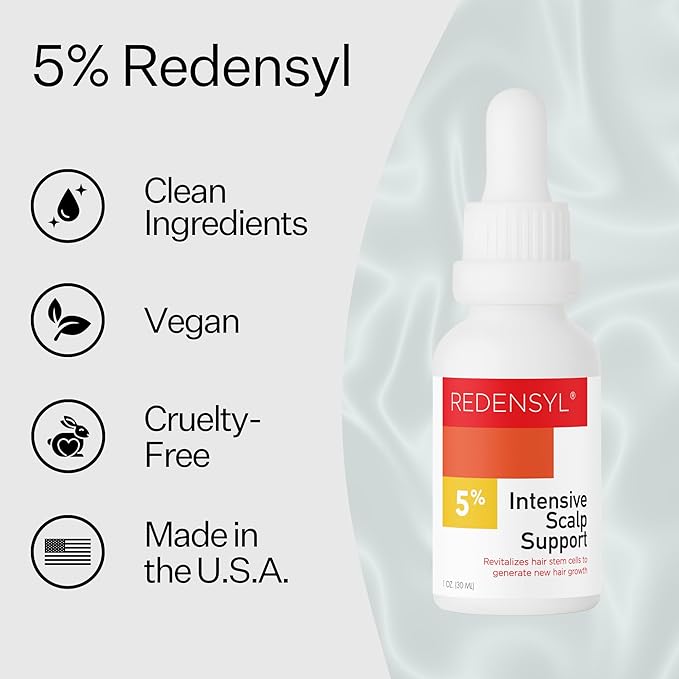 5% Redensyl Hair Growth Serum - Vegan Follicle Activator & Hair Thickening Serum for Men & Women's Hair Growth. Scalp & Hair Density Serum for Thicker, Fuller Hair Care