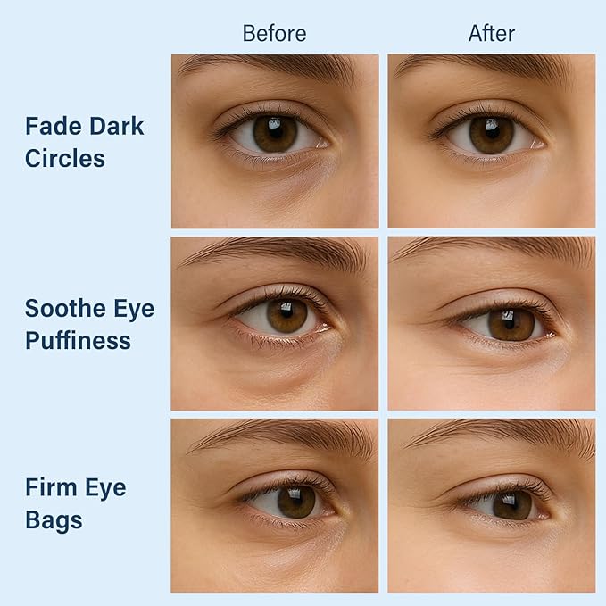 SIRIUSLY BRIGHT Under Eye Patches 28 Pairs, 5-Min Revitalizing Eye Masks with Caffeine Hyaluronic Acid Iris Moss to Reduce Dark Circles and Puffiness, Brightening & Depuffing Gifts for Women