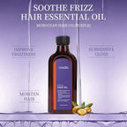 Moroccan Argan Oil,Purple Hair Essential Oil—Leave Hair Soft & Shiny,Deep Moisturizer,Frizz Control,Split End Repair for Dry & Damaged Hair,Hair Treatment Oil for Dry and Frizzy—100ML