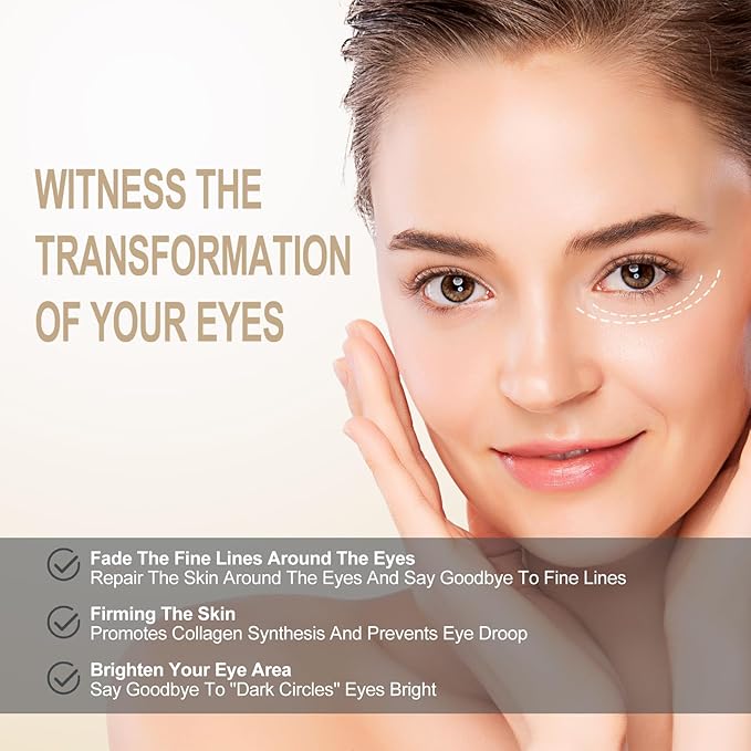 Temporary Instant eye Tightening cream, Quickly Reduces eye bags and dark circles, daily anti-aging,quickly repairs wrinkles,reduces fine lines,contains hyaluronic acid retinol-Locks in Moisture-B1BB