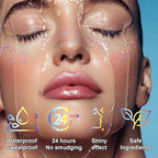 10Pcs Face Makeup Patches, Glitter Freckles Face Tattoo for Teenagers & Young Women, Sparkle Freckles Makeup Patches, Waterproof Face Glitter Freckles for Christmas (10PcsA Holographic Multicolor)