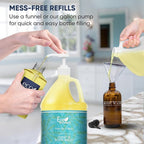 Terra Pure 1-Shoppe Eco Botanics Natural Hand and Body Wash with Raw Honey & White Tea | Gallon Jug Bulk Toiletries for Airbnb, Vacation Rentals, and Home Bathroom | Refill For Soap Dispensers