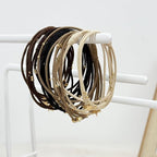 10 Packs Star Hair Ties with Gold Beads – Thin Elastic Ponytail Holders Hair Accessories for Women