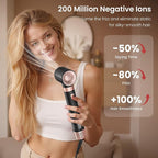 Dual Voltage 3 in 1 Hot Hair Styler – High-Speed Hair Dryer with Air Styler with Long Barrel Air Styler, European Hair Tools Styling, Fast Drying and Quick Styling, Travel Case,Gifts for Women