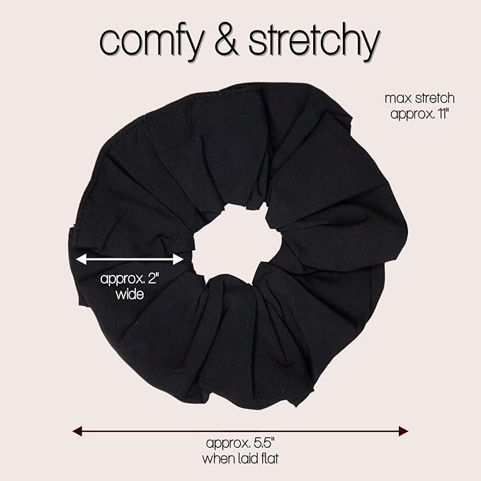 likemary Scrunchies for Women - Match Your Mood & Outfit - Strong, Snag-Free Hair Ties for All Hair Types Made from Sustainable Reclaimed Fabric - 5 Pack