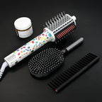 Ellena E1 Blow Dryer + Straighten Hair Brush Dual Mode, Hot Air Brush with 110000RPM High Speed Brushless Motor/Oval Air Barrel/3D Teeth Heated Comb/Handheld Cored, Styler Tool for All Hair Types