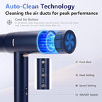 Hair Dryer, IG INGLAM 1875W Ionic Blow Dryer with Diffuser, 110, 000 RPM High-Speed Brushless Motor for Fast Drying, 3 Heat Settings & 3 Speed & Cold Settings, Low Noise