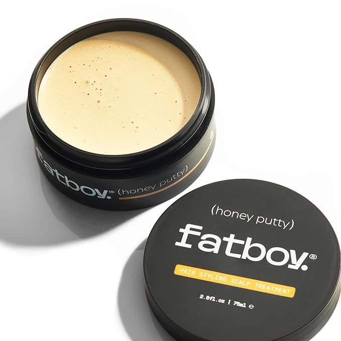 Fatboy Honey Putty, Styling Putty, Leave-In Scalp Treatment, and Hair Nourishment with Manuka Honey and Paw Paw, for Men and Women. Lightweight, Medium Hold, Paraben-Free, Color-Safe, 2.6 oz