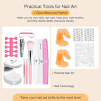 SAVILAND Acrylic Nail Kit with Drill: Nail Kit for Beginners with Everything Professional All-In-1 Acrylic set Gel Polish U V Light Full Tools DIY Salon Home Gift Set