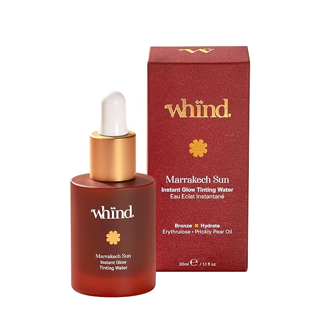 WHIND Marrakech Sun Tinting Water – Lightweight Self-Tanning Drops with Hyaluronic Acid & Glycerin for a Buildable Natural Glow – 30ml