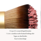 LAURA GELLER NEW YORK The Wonder Brush - Makeup Brush with Wooden Handle - Cream & Liquid Blush - Even Application and Blending