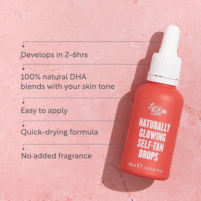 Self Tanning Drops, Customizable Natural Tan for Face & Body, Coconut Water & Aloe Vera, Formulated without Fragrance, Add In Drops, Certified Vegan & Cruelty Free, 1.01 Fl oz